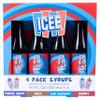 ICEE 4 Pack Slushie Syrups. Genuine ICEE Shaved Ice Snow Cone Syrups including Purple Grape, Cola, Blue Raspberry and Cherry Flavors. 4 x 6.1floz. Perfect For Snow Cones, Slushies, Sodas & Ice Pops. view 1