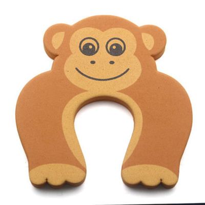 YeeHui Plus Cartoon U Type Furniture Door Stop Safety Clamp Prevent Hand Pinching,Brown Monkey