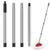 4-Section Spin Mop Replacement Handle2.5-to-5 Foot Mop Stick Compatible with Triangle Spin Mop Base, Compatible with Ocedar Mop Handle for EasyWring Mop Refills (black)Mop head not included view 1
