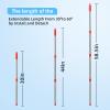 4-Section Spin Mop Replacement Handle2.5-to-5 Foot Mop Stick Compatible with Triangle Spin Mop Base, Compatible with Ocedar Mop Handle for EasyWring Mop Refills (black)Mop head not included view 3