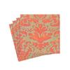 Caspari Palazzo Paper Cocktail Napkins in Coral, Three Boxes of 40 view 1