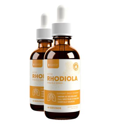Active Rhodiola - Rhodiola Root Extract with Natural Rosavins - Liquid Delivery for Better Absorption - Supports Energy & Stress
