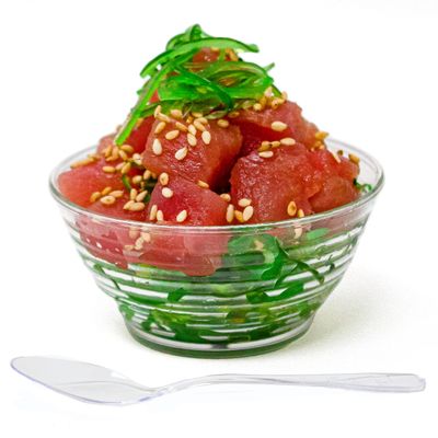 50 Pack 3 oz. Asian-Style Clear Mini Plastic Bowl With Spoons | Appetizer Bowls and Disposable Dessert Bowls | Professional-Grade Recyclable Mini Dessert Cup for Appetizers | CMJJ