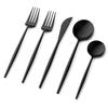 Nicole Fantini 80 Pcs - Elegant Black Cutlery Premium 8 Servings Plastic Flatware For Thanksgiving : For All Occasions : 2 Packs view 1