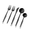 Nicole Fantini 80 Pcs - Elegant Black Cutlery Premium 8 Servings Plastic Flatware For Thanksgiving : For All Occasions : 2 Packs view 2