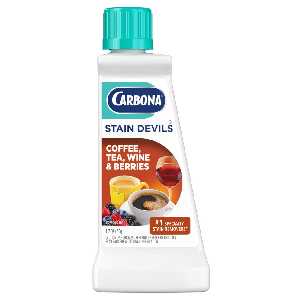 Carbona Stain Devils #8 (1.7 Fl Oz), Spot Cleaner for Coffee, Tea, Wine & Juice Stains, Professional Strength Fabric Cleaner, Safe on Skin & Washable Fabrics, Apply Directly, Do Not Dilute