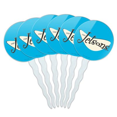 GRAPHICS & MORE The Jetsons Logo Cupcake Picks Toppers Decoration Set of 6