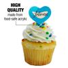 GRAPHICS & MORE The Jetsons Logo Heart Love Cupcake Picks Toppers Decoration Set of 6 view 3