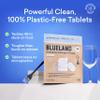 BLUELAND 100% Plastic-Free Dishwasher Detergent Tablets, 60 Count, Free & Clear, Eco-Friendly Dishwashing Pods, Natural, USDA Certified biobased view 3