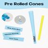 LaSyL Blue Pre Rolled Cones | 100 Pack King Size Cones Rolling Paper (4.3inch/109mm) | Preroll Papers with Filter Tips and Packing Tubes | Burn Slow and Even view 2