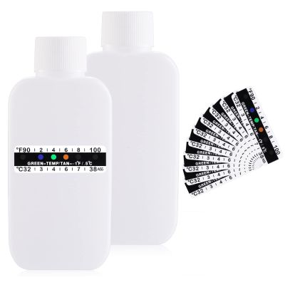 12 Pcs Urine Test Complete Kit, Include 2 Urine Test Bottles 10 Temperature Test Urine Strips
