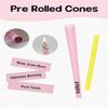 LaSyL Pink Pre Rolled Cones | 100 Pack King Size Cones Rolling Paper (4.3inch/109mm) | Preroll Papers with Filter Tips and Packing Tubes | Burn Slow and Even view 2