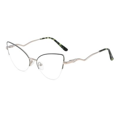 laureles Blue Light Blocking Reading Glasses Women 2022 Fashion Metal Half Frames Computer Eyeglasses Female (Green, 2.25, multiplier_x)