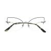 laureles Blue Light Blocking Reading Glasses Women 2022 Fashion Metal Half Frames Computer Eyeglasses Female (Green, 2.25, multiplier_x) view 2
