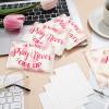 Geyee 25 Pcs Bible Verse Pocket Tissues Travel Packs Bulk Individual Travel Size Mini Slim Christian Facial Tissues Always Pray Never Give up for Toilet Wedding Party Daily Use view 4