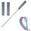Retractable Gap Dust Cleaner Under Appliance Microfiber Duster Dust Brush with Extension Pole (36 to 49 inches) Cleaning Duster for Bed High Ceilings Furniture Bottom Household Gap Duster Gray view 1