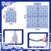 200 Pcs Blue Floral Paper Napkins Decorative Napkins 2 Layers Napkins Guest Disposable Paper Hand Towels White Blue Cocktail Napkins Luncheon Napkin for Dinner Wedding Tea Party view 3