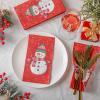 Christmas Snowman Guest Napkins Disposable Christmas Paper Guest Towels for Bathroom Holiday Hand Towels Napkins for Party Dinner Supplies Decorative(200 Pcs) view 2