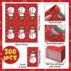 Christmas Snowman Guest Napkins Disposable Christmas Paper Guest Towels for Bathroom Holiday Hand Towels Napkins for Party Dinner Supplies Decorative(200 Pcs) view 3