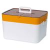 Cabilock 1pc Multi Portable Medicine Storage Case with Handle First Aid Kit for Home Travel Capacity Yellow Desktop Organizer for Easy Access to Medications view 1