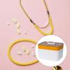 Cabilock 1pc Multi Portable Medicine Storage Case with Handle First Aid Kit for Home Travel Capacity Yellow Desktop Organizer for Easy Access to Medications view 3