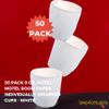 50 PACK - 9 oz. Hotel Motel Room Paper Individually Wrapped Cups - WHITE view 2