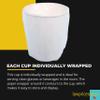 50 PACK - 9 oz. Hotel Motel Room Paper Individually Wrapped Cups - WHITE view 4