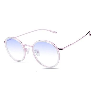 DIBAKO Elegant Ladies Reading Glasses Stylish Round Frame Computer Readers Progressive Multifocus Premium Eyeglasses Women (Color : Purple, Size : 1.5X)