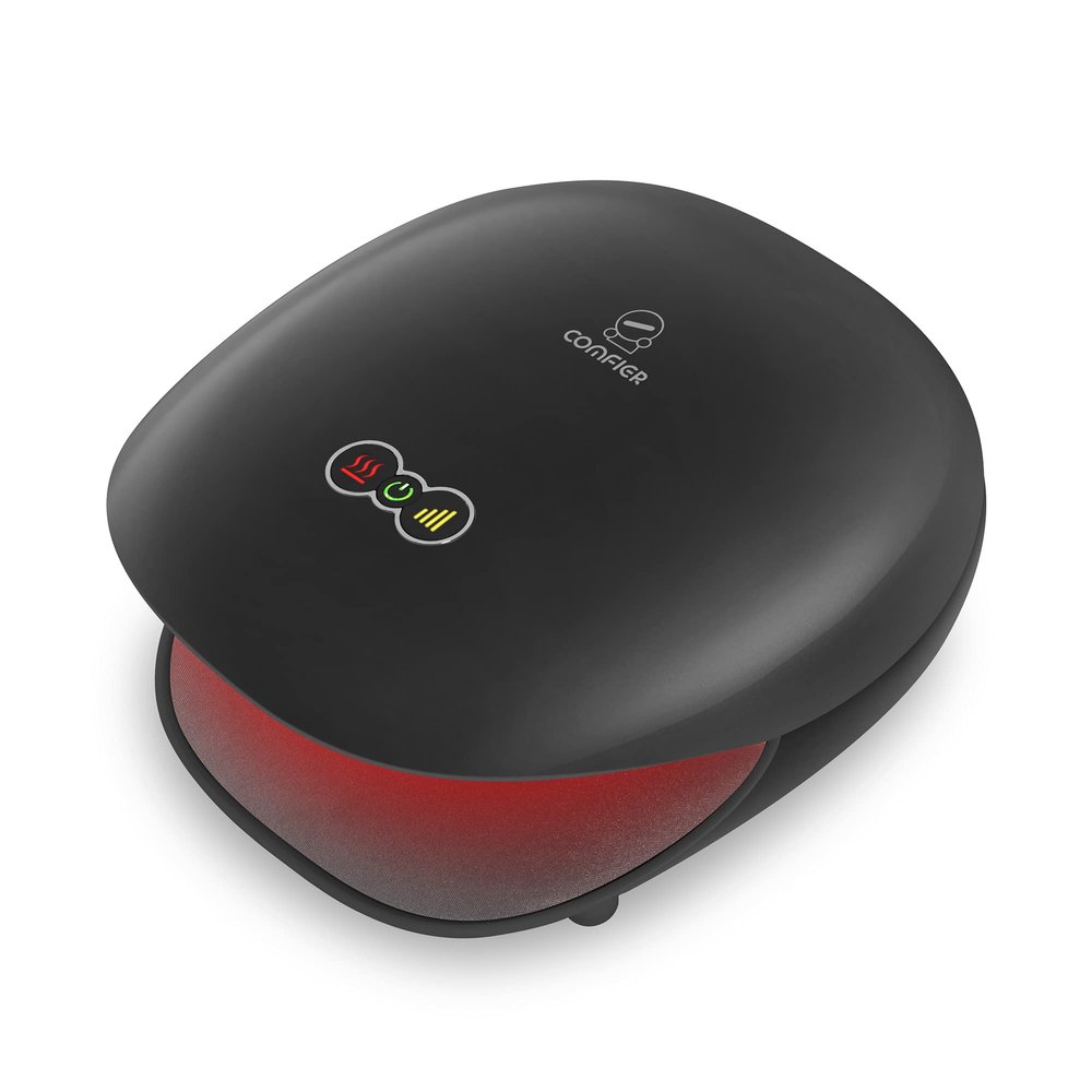 COMFIER Wireless Hand Massager with Heat -3 Levels Compression & Heating,Rechargeable Hand Massager Machine for Carpal Tunnel,Ideal Gifts for Women (Black)