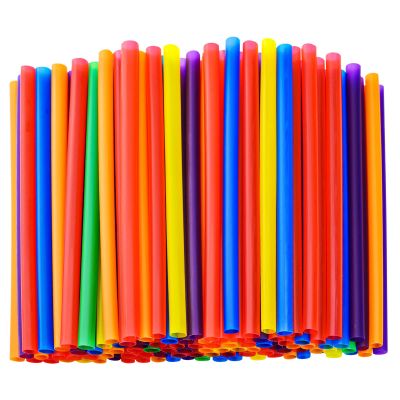 100PCS Jumbo Smoothie Straws,(0.4" Diameter X8.3"Long) Colorful Disposable Plastic Large Wide-mouthed Straw