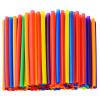 100PCS Jumbo Smoothie Straws,(0.4" Diameter X8.3"Long) Colorful Disposable Plastic Large Wide-mouthed Straw view 1