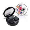 Savosang Contact Case Personalized Contact Box Travel Kit Portable Contact Case with Mirror Tweezers Remover Tool Solution Bottle (Flowers and skeletons) view 2
