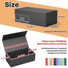 RYDDOY 5 Pack Black Gift Box, 12x6x4'' Gift box for Presents with Lids Magnetic Closure Rectangle Collapsible for Groomsman Proposal Box, Wedding, Christmas, Halloween, Birthday Gift Packging view 2
