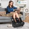 COSTWAY Foot and Calf Massager, Shiatsu Heated Electric Foot Massager with Heating, Vibration, Deep Kneading, Tilt Base, Washable Sleeves, Leg Massager for Relaxation, Foot Pain Relief view 2