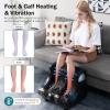 COSTWAY Foot and Calf Massager, Shiatsu Heated Electric Foot Massager with Heating, Vibration, Deep Kneading, Tilt Base, Washable Sleeves, Leg Massager for Relaxation, Foot Pain Relief view 3