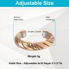 EnerMagiX Copper Ring for Women - 99% Pure Three-Color Gold Magnetic Weaving Ring - Jewelry Gift (2029) view 2