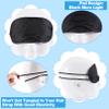 50 Pieces Blindfold Eye Cover Sleep Mask,Blind Folds for Game,4 Layers Blindfold Sleeping Masks,Soft Sleep Mask Bulk with Nose Pad and Elastic Strap for Games Party Travel Sleep Women Men,Black view 3