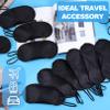 50 Pieces Blindfold Eye Cover Sleep Mask,Blind Folds for Game,4 Layers Blindfold Sleeping Masks,Soft Sleep Mask Bulk with Nose Pad and Elastic Strap for Games Party Travel Sleep Women Men,Black view 4