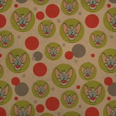 GRAPHICS & MORE Pinky & The Brain Pinky Head Premium Kraft Gift Wrap Wrapping Paper Roll