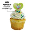 GRAPHICS & MORE Pinky & The Brain Pinky Head Heart Love Cupcake Picks Toppers Decoration Set of 6 view 3