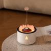 350ml Premium Essential Oil, Diffuser Volcano Flame Mist Aromatherapy for Home, Office & spa with auto Shut-Off, White view 4