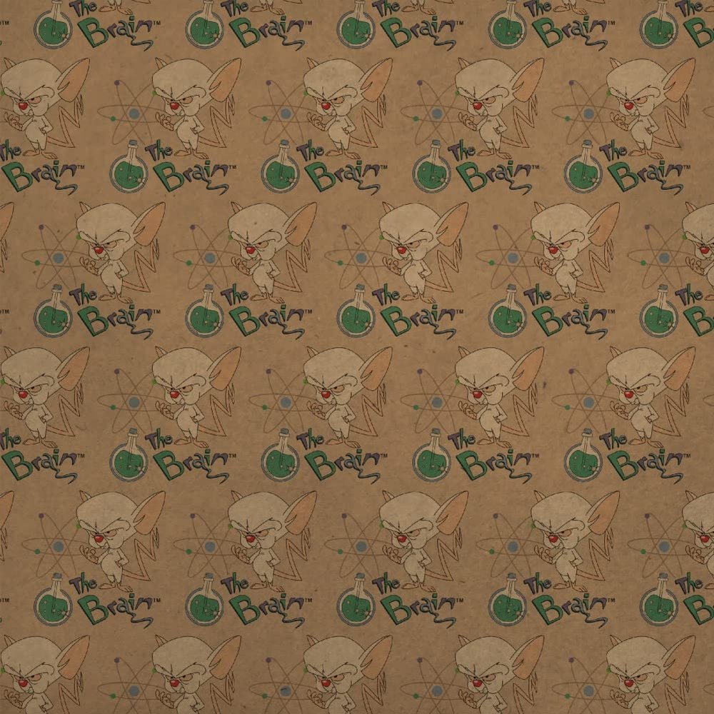 GRAPHICS & MORE Pinky & The Brain Character The Brain Premium Kraft Roll Gift Wrap Wrapping Paper