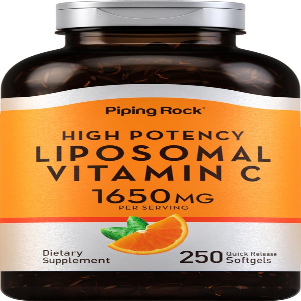 Piping Rock Liposomal Vitamin C | 1650mg | 250 Softgel Capsules | High Potency | Non-GMO, Gluten Free Supplement