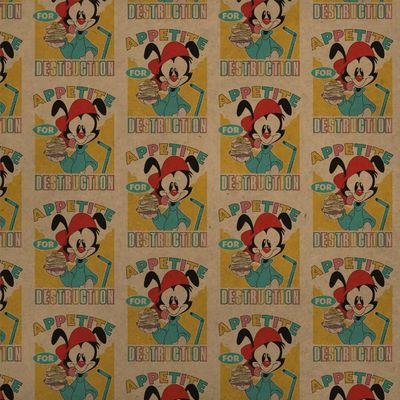 GRAPHICS & MORE Animaniacs Appetite for Destruction Premium Kraft Roll Gift Wrap Wrapping Paper