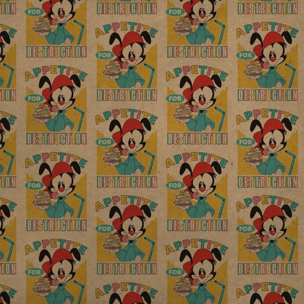 GRAPHICS & MORE Animaniacs Appetite for Destruction Premium Kraft Roll Gift Wrap Wrapping Paper