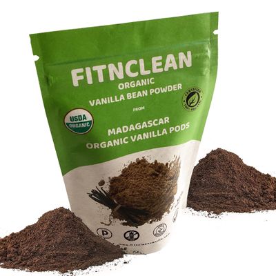 1oz Organic Madagascar Vanilla Bean Powder. Certified USDA Organic. Ground whole Gourmet Pods by FITNCLEAN VANILLA| Raw Natural Unsweetened No Additives NON-GMO