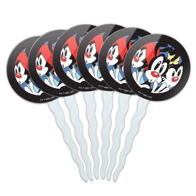 GRAPHICS & MORE Animaniacs Group Stuck Cupcake Picks Toppers Decoration Set of 6