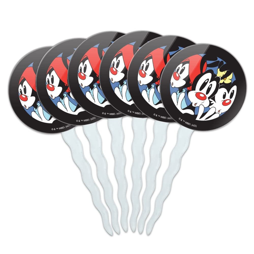 GRAPHICS & MORE Animaniacs Group Stuck Cupcake Picks Toppers Decoration Set of 6