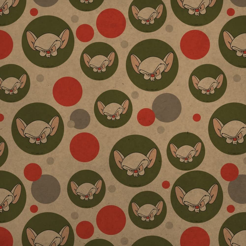 GRAPHICS & MORE Pinky & The Brain Head Premium Kraft Gift Wrap Wrapping Paper Roll