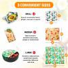 Reusable Beeswax Wrap - 9 Pack, Beeswax Wraps for Food, Eco-Friendly Beeswax Food Wrap, Organic, Sustainable, Biodegradable, Zero Waste, Plastic-Free Food Storage (1L Giraffe | 3M Fox | 5S Bird) view 2
